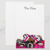 静止しているチアリーダーのボクサー 便箋 (正面/裏面)