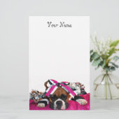 静止しているチアリーダーのボクサー 便箋 (スタンド正面)