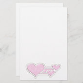 静止しているハートのバレンタイン 便箋 (正面/裏面)
