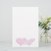 静止しているハートのバレンタイン 便箋 (スタンド正面)