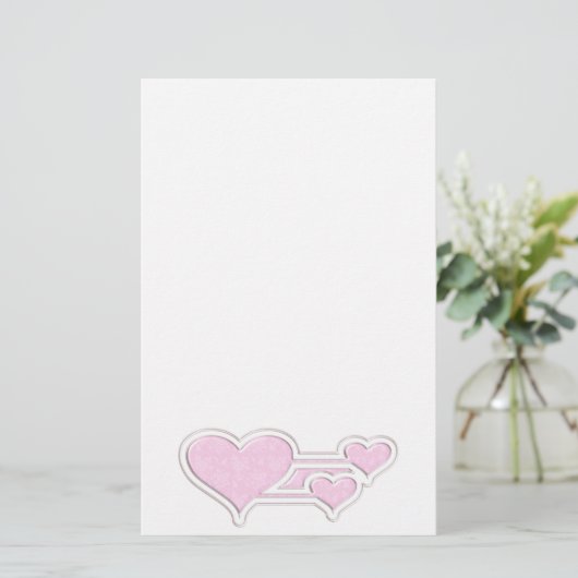 静止しているハートのバレンタイン 便箋 (スタンド正面)