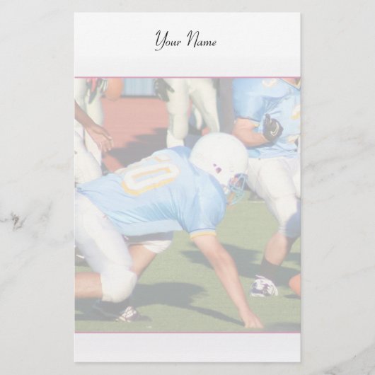 静止しているフットボール選手 便箋 (正面)