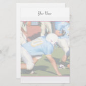 静止しているフットボール選手 便箋 (正面/裏面)