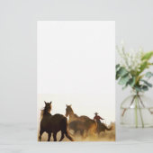 静止しているロープをかけるカウボーイ 便箋 (スタンド正面)