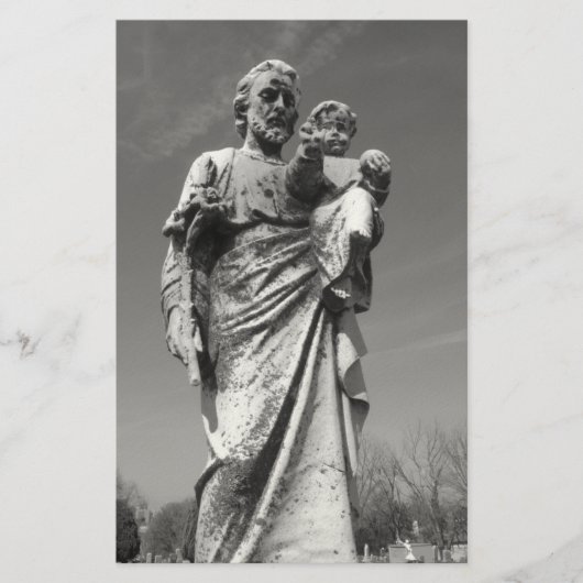 静止している子供を持つセントジョーゼフ 便箋 (正面)