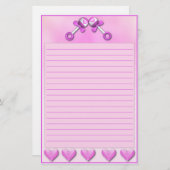 静止している対の女の子 便箋 (正面/裏面)