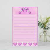 静止している対の女の子 便箋 (スタンド正面)