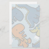 静止している恐竜の子供 便箋 (正面/裏面)