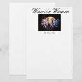 静止している戦士の女性 便箋 (正面/裏面)