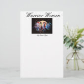 静止している戦士の女性 便箋 (スタンド正面)