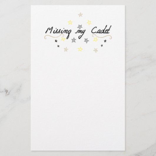 静止している私の士官候補生を恋しく思います 便箋 (正面)