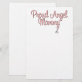 静止している誇り高い天使のお母さん 便箋 (正面/裏面)