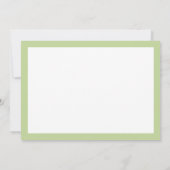 静止カーパーソナライズされたドのピンク緑のフローラ ノートカード (裏面)