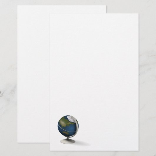 静止グローブ 便箋 (正面/裏面)