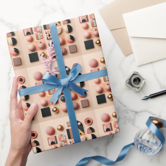 静止コンテンポラリー李の抽象芸術解釈 ラッピングペーパー (ギフト)