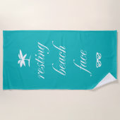 静止ビーチ顔 ビーチタオル (正面)