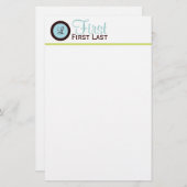 静止モダンパーソナライズされた式 便箋 (正面/裏面)