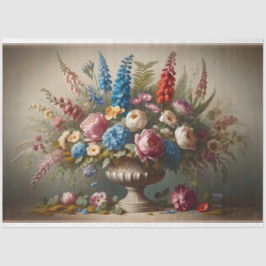 静止寿命ヴィンテージフローラの切り離し 薄葉紙 (正面)