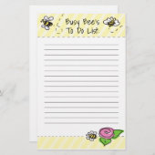 静止忙しBeeのTo Doリスト 便箋 (正面/裏面)