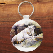 静止時の極性ベアキーチェーン キーホルダー (正面)