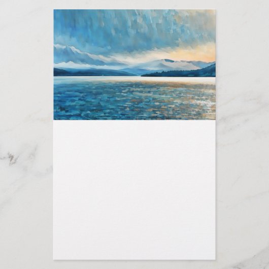 静止時のAdirondackシーン 便箋 (正面)