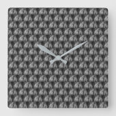 静止時在宅時時計 スクエア壁時計 (正面)