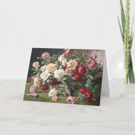 静止状態のバラ カード (正面)