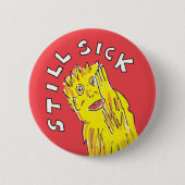 静止病慢性疾患認識度キーリング 缶バッジ (正面)