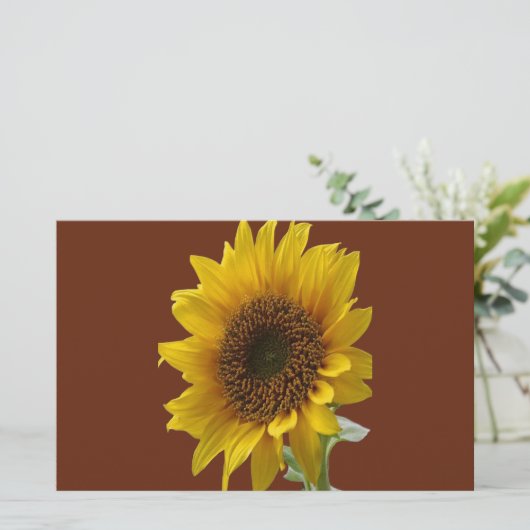 静止紙ひまわり 便箋 (スタンド正面)