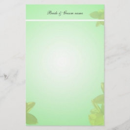 静止結婚性。黄色のチューリップ花 便箋