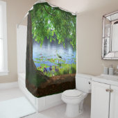 静水シャワーカーテンの横 シャワーカーテン (インサイチュ)