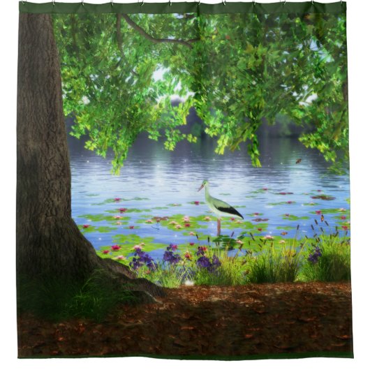 静水シャワーカーテンの横 シャワーカーテン (正面)