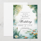 静水プールの花嫁 招待状 (正面/裏面)