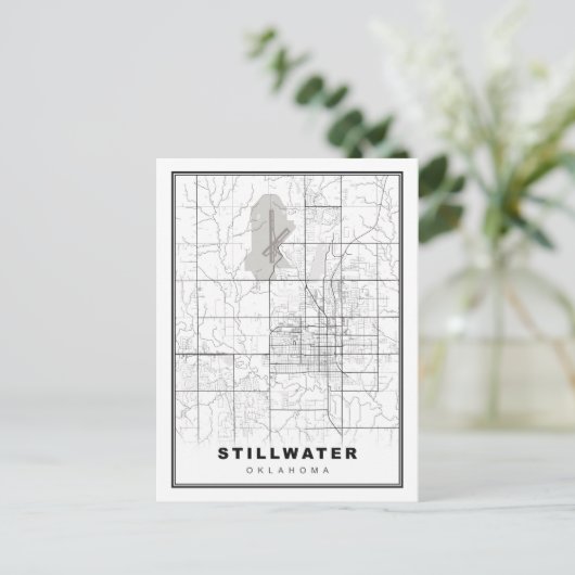 静水地図 ポストカード (スタンド正面)