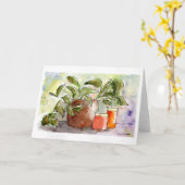 静水色グリーティングカード カード (黄色い花)