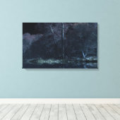静水（冬/夜） キャンバスプリント (インサイチュ (ウッドフロア))