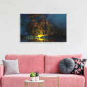 静水（秋/夜） キャンバスプリント (インサイチュ (リビング))