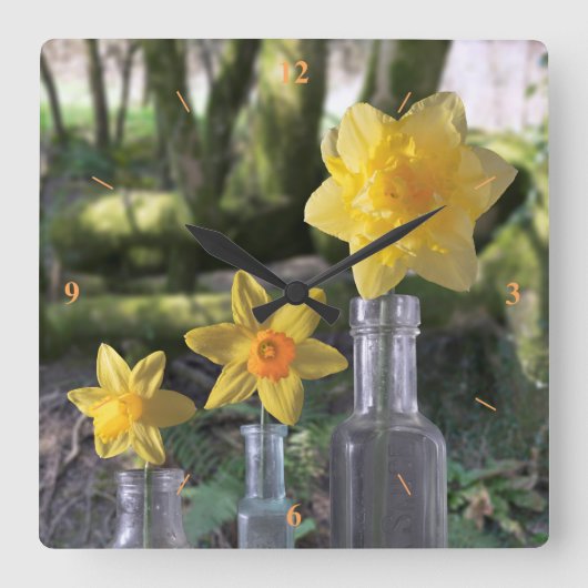 『静物の森』 スクエア壁時計 (正面)