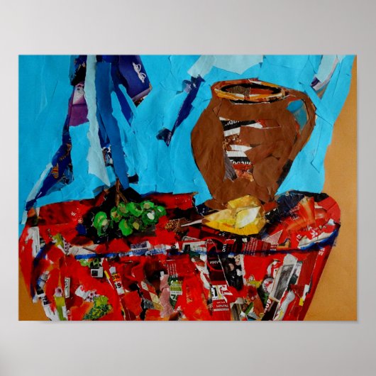 静物コラージュ価値ポスター紙 ポスター (正面)