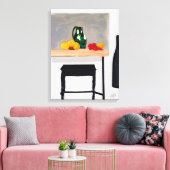 静物モダン付きテーブルと便を取り除く キャンバスプリント (インサイチュ (リビング))