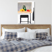 静物モダン付きテーブルと便を取り除く キャンバスプリント (インサイチュ (寝室))