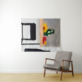 静物モダン付きテーブルと便を取り除く タペストリー (インサイチュ(横))