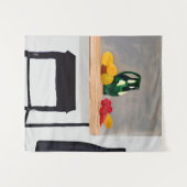 静物モダン付きテーブルと便を取り除く タペストリー (正面(横))