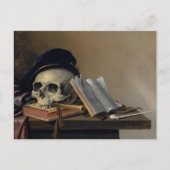 静物付きスカル | ハーメンスティーンウィック ポストカード (正面)