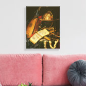 静物付きミュージカル楽器 キャンバスプリント (インサイチュ (リビング))