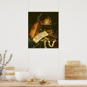 静物付きミュージカル楽器 ポスター (キッチン)