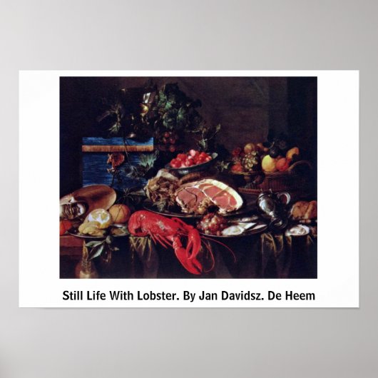 静物性とロブスター。ヤン・デイヴィズ著。デ・ヘム ポスター (正面)