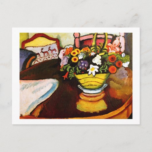 静物枕フラワーズマ威厳があるーク葉書 ポストカード (正面)