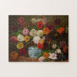 静物生活 | ユージェーンデラクロワ ジグソーパズル<br><div class="desc">Still Life with Dahlias, Zinnias, Hollyhocks and Plums (c. 1835) by Eugene Delacroix (フランスの, 1798-1863)は、ロマンチックなマスターの表現スタイルと自然美しいへの魅惑を反映した豊かな色彩とダイナミックな構成である。花束はダリア、ジニアス、タチノキで満ちており、熟した梅の深いのモチベーションと見事に対照的で、すべてが動きと演出の感覚で配置されている。ドラクロワのブラッシュワークとドラマチックはっきりしたな照明を使っ与えては、彼の特徴的な強さと親の自由で伝統的ジャンルを高める感情的な深さ。デザインツールを使用してイメージのカスタム文字を追加したり、イメージをカスタマイズする。</div>
