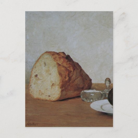 静物用ビールと大根 – Albert Anker ポストカード (正面)